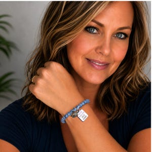 Sandy Toes and Salty Kisses Beaded Stretch Bracelet - - LadybugfeetDesigns -