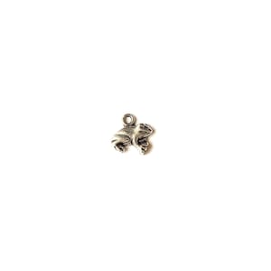 Silver Tiny Frog Charm - - LadybugfeetDesigns -