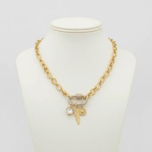 Dragonfly/Fairy Wing, Heart Carabiner Necklace, Gold - Adjusts up to 20 inches - - LadybugfeetDesigns -