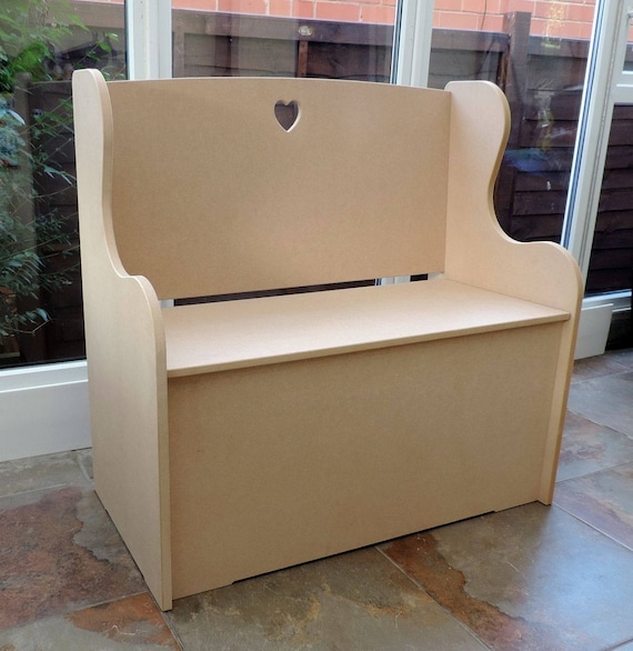 Toy Box Bench Seat L Personalised Chair Settle Box Toy Etsy
