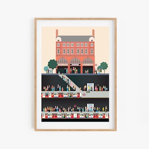 Póster A3 de la estación de metro de Covent Garden (sin marco)