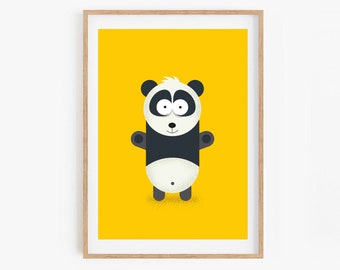 Panda Illustration Etsy