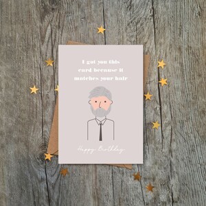 d'anniversaire cheveux gris | Joyeux anniversaire | Anniversaire d'un ami | Anniversaire drôle | Anniversaire adulte | Carte Humour | 40e | 50e | 60e