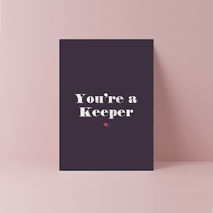 Eres un guardián, tarjeta del día de San Valentín / Tarjeta de lujo / Estilo tipográfico / Tarjeta de amor eterno / Esposo / Esposa / Novio / Novia