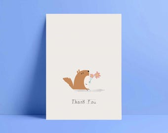 Cute thank You Card | Thank You For Everything | Little Card To Say A Big Thank You |  Best Friend | Brother Mum | Dad | Sister | Teacher