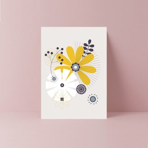 motif floral de magnolia | Merci | Ami | carte petite amie | amour | femme | carte d'anniversaire elle | Anniversaire | Maman | Fête des Mères
