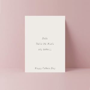 Väter, sie sind wie Mama, nur besser Vatertagskarte | bester Papa | Karte für Ihn | Coolster Vater aller Zeiten | Papa | Karte von Kids | Luxus-Karte