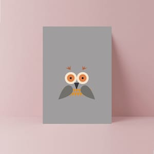 Carte hibou minimaliste | Amoureux des chouettes | Carte Woodland | Anniversaire hibou | Cartes pour elle | Cartes pour lui | Anniversaire | Anniversaire d'enfants