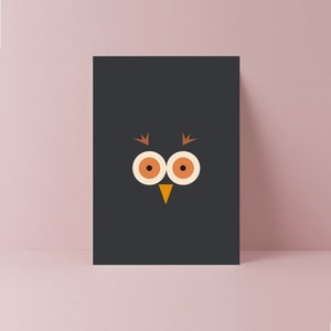 Minimalistische Eule Karte | Eulen-Liebhaber | Waldkarte | Eule Geburtstag | Karten für Sie | Karten für Ihn | Jubiläum | Kindergeburtstag