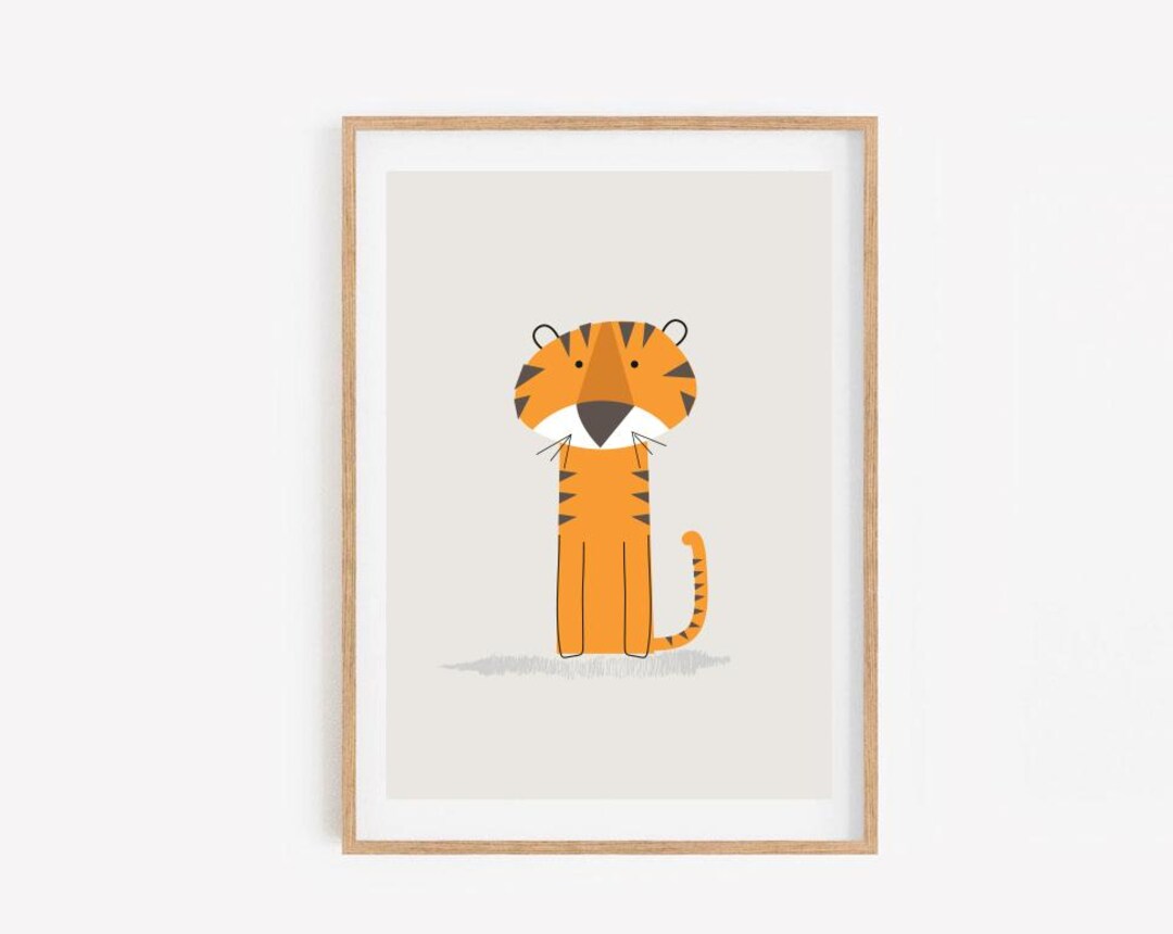 Children's Tiger Poster | A3 & A4 | Nursery Decor | Jungle Animals ...
