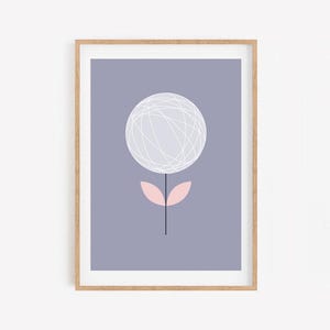 Impresión vintage de flores de Smokebush (A3 y A4) / Regalos para ella / Mamá / Hermana / Esposa / Novia / Diseño retro / Años 60 / Años 70 / Estilo de interior