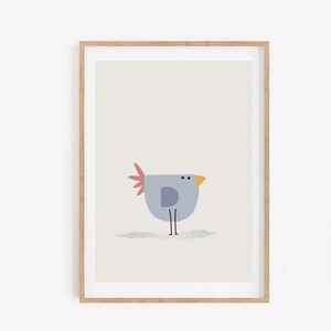 Impression A3 et A4 Blue Bird | Animaux Art | Impressions pour enfants | Chambre de filles | Cadeaux pour elle | Inspiration d'intérieur de chambre de bébé | Sœur | Petite amie