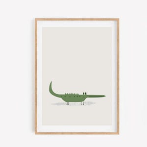 Alligator Illustration Druck Größe A3 & A4 | Poster | Poster Bilder Kinder | Kinderzimmer | Kinderzimmer Wohnkultur | Babyparty