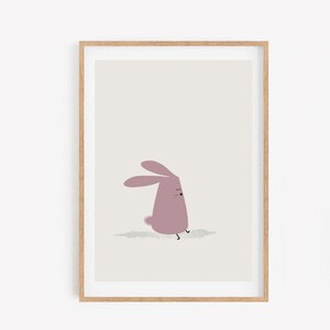 Bunny Rabbit Drawing | Illustration | Baby Shower | New Baby | Nursery Ideas  | Nursery Art | Cute Animals | Animals For Kids | Girls Room