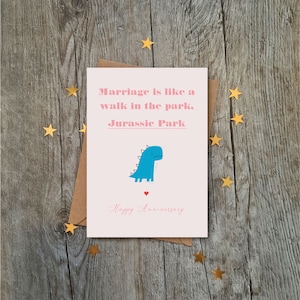 Il matrimonio è come una passeggiata nel parco Divertente biglietto di auguri per l'anniversario / Felice anniversario / Divertente biglietto d'amore / Fidanzato / Fidanzata / Marito / Moglie