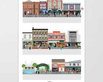 Tooting London A3 Poster (unframed)