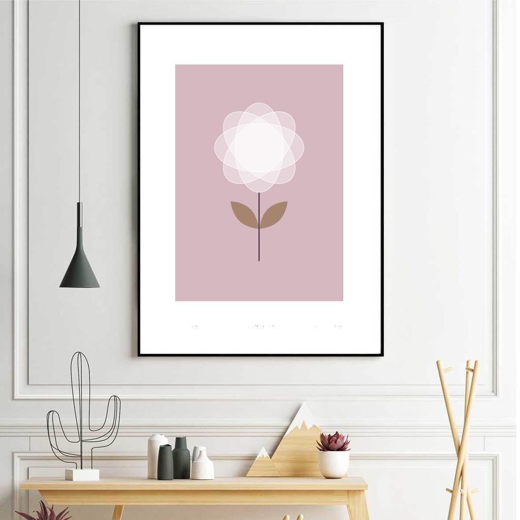 Aw Print Roses White Rose A3 Print | Geometric Flower Art on Italian Paper - Etsy
