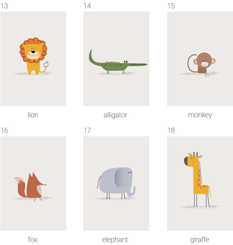 Animal Card Html Cute Animals Design Card Pack Bundle - Your Choice | Greetings Cards ...