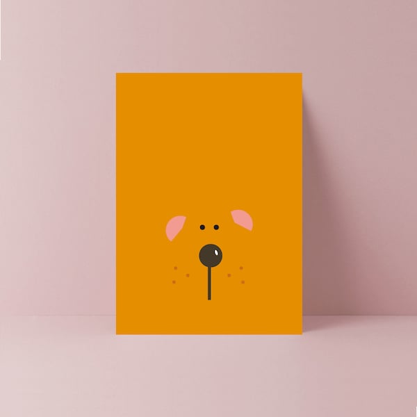 Minimalistic Dog Card | Dog Lover | Pet Card | Dog Birthday | Cards for her | Cards for him | Anniversary | Kids Birthday