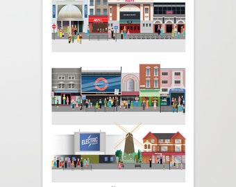 Brixton London A3 Poster (unframed)