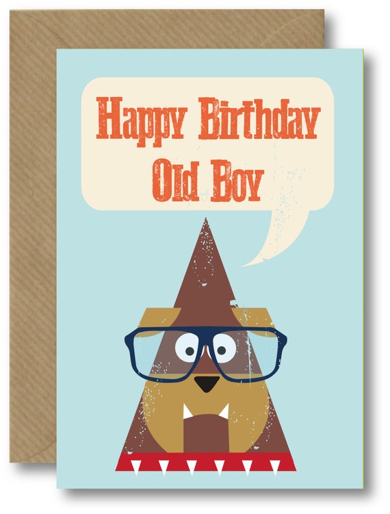 Carte De Vieux Garcon De Joyeux Anniversaire Etsy Carte De Vieux Garcon De Joyeux Anniversaire Etsy