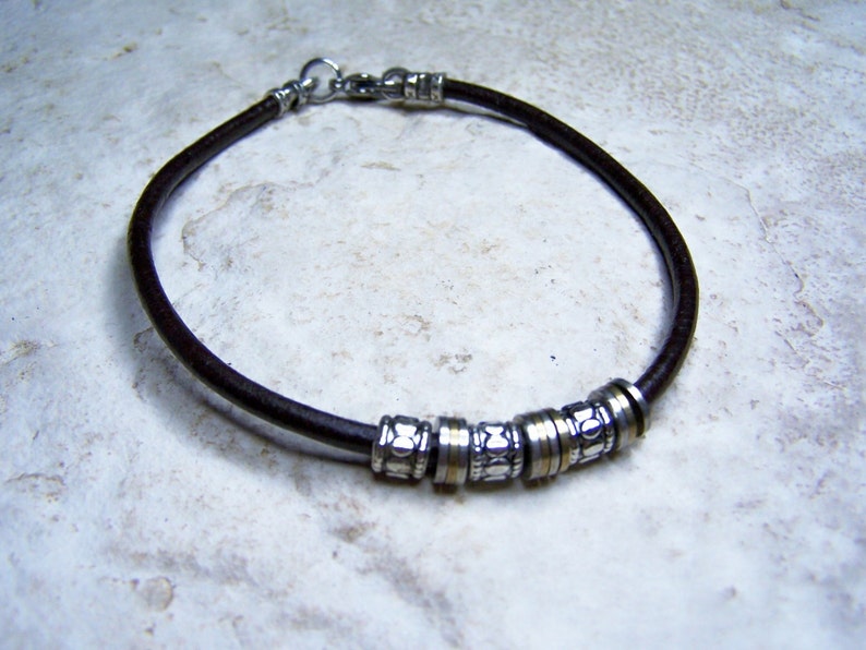 Ankle Bracelet Black or Brown Leather Anklet Single Leather Anklet Size 6-12 Inch Ankle