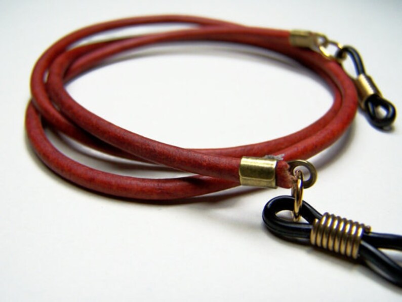 Leather Eyeglass Cord 2436 inches Unisex 3mm Leather Etsy