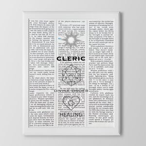 Cleric Class - Dungeons and Dragons Wall Print