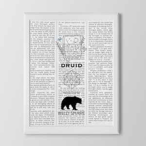 Druid Class - Dungeons and Dragons Wall Print