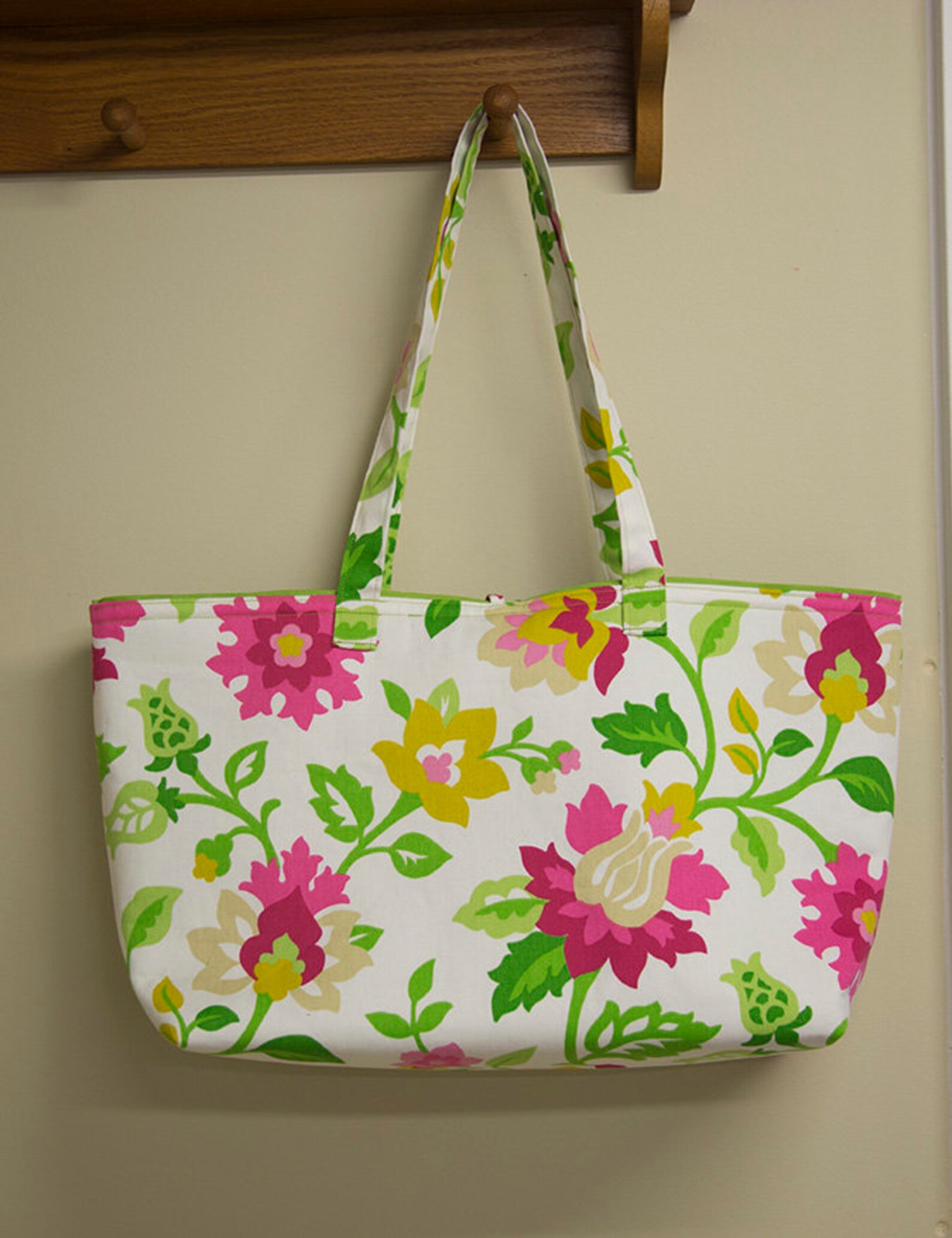 Pretty Handmade Tote Bag or Big Purse Etsy