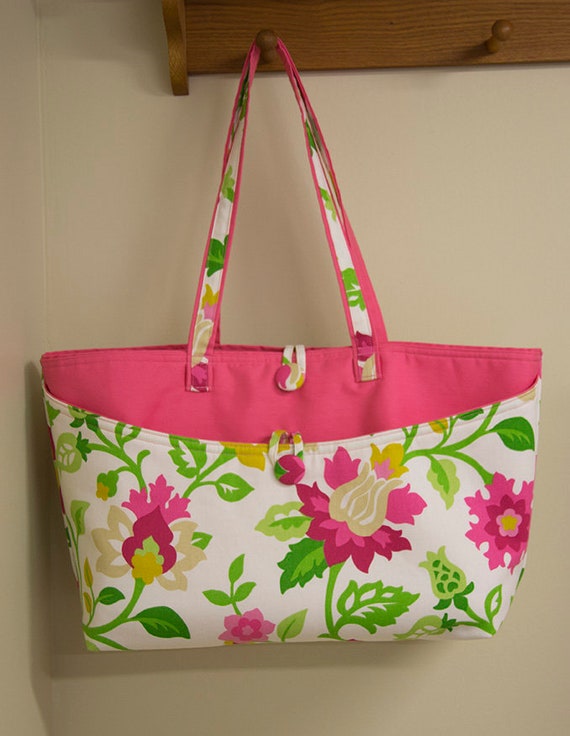 Pretty Handmade Tote Bag or Big Purse 