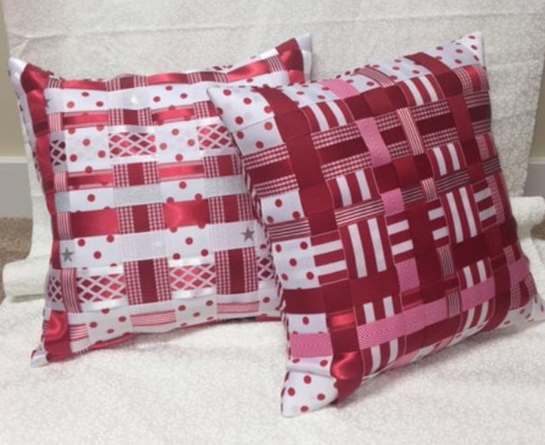 PieceMakerQuiltShop Ribbon Accent Pillow Covers