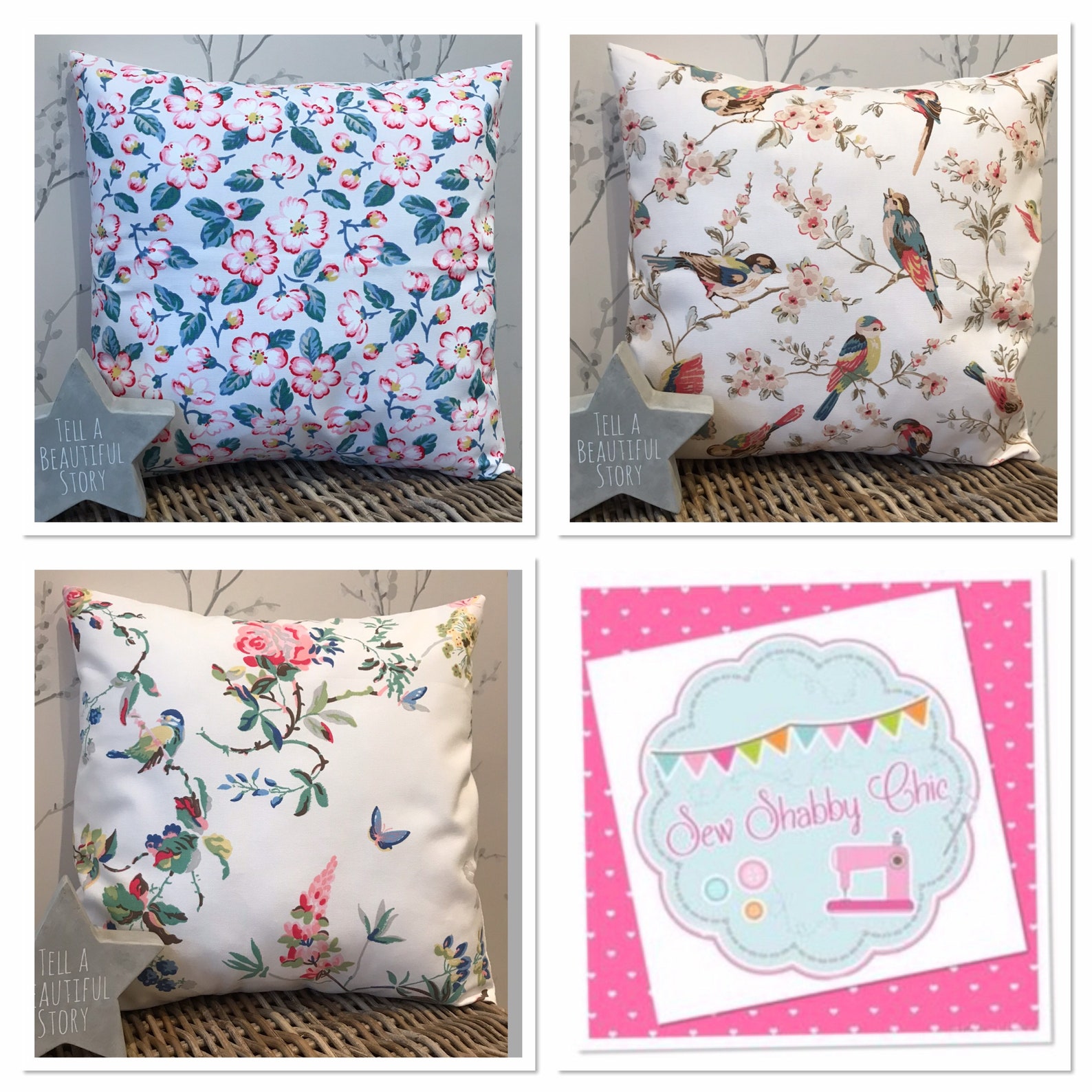 Cath Kidston Handmade British Birds Birds & Roses Blossom Etsy UK