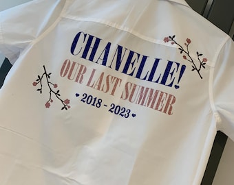 LEAVERS SHIRT 2025 Mamma Mia Inspired Keepsake Glitter Personalised leavers-shirt-2025-mamma-mia-inspired-keepsake-glitter-personalised