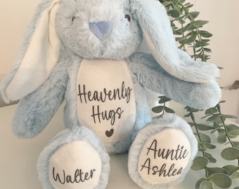 Personalised Memory Bunny: Memorial Keepsake Rabbit Memory Bear Gift