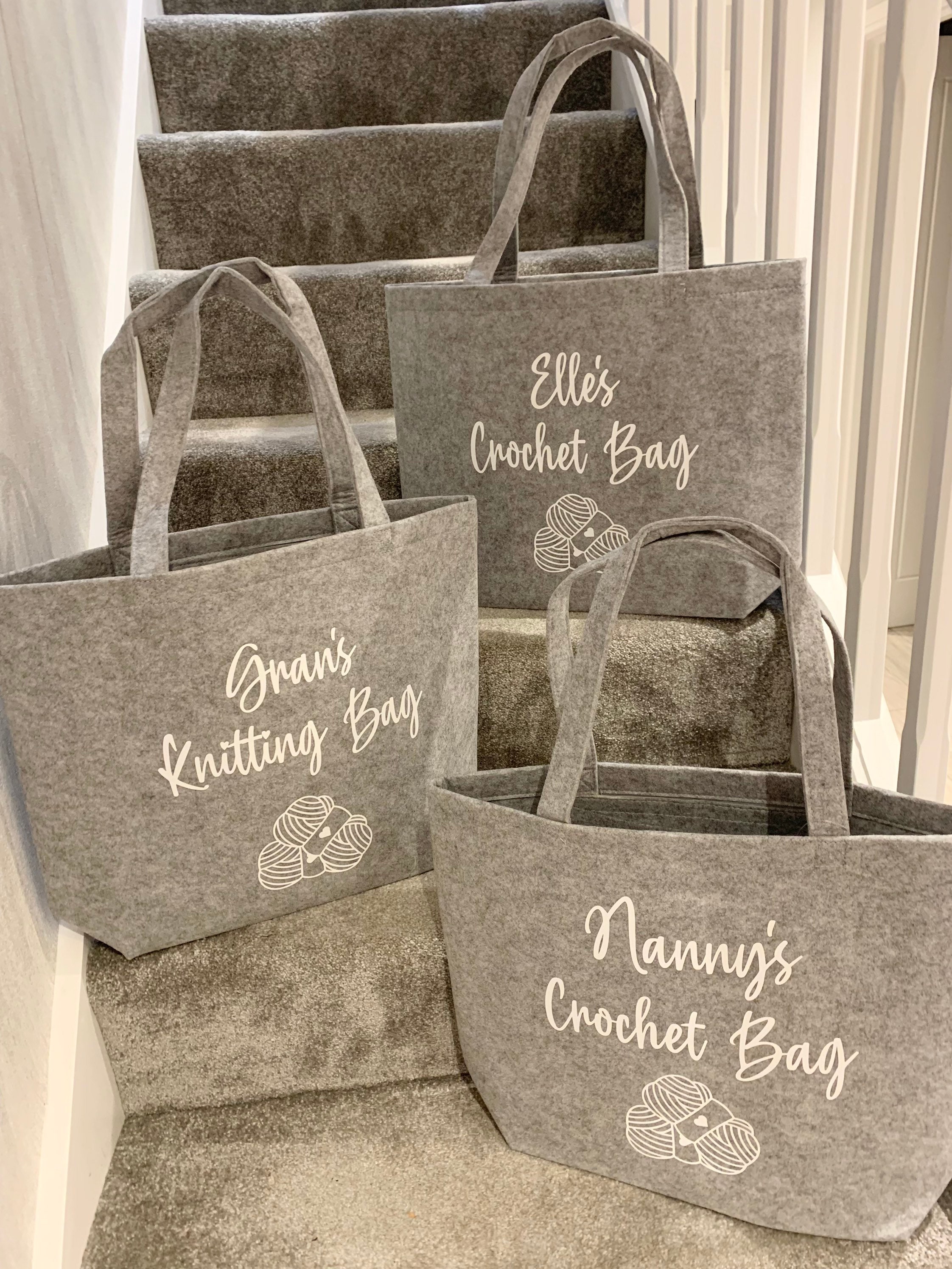 Personalized best sale crochet bag
