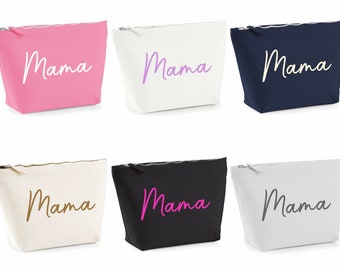 Personalized Mama Cosmetic Bag, Cotton Zipper Pouch
