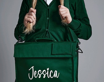 Personalised Junior School Bookbag: Long Strap Book Bag