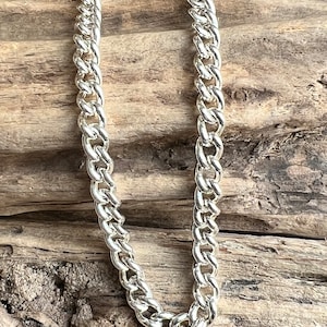 Sterling silver curb chain bracelet