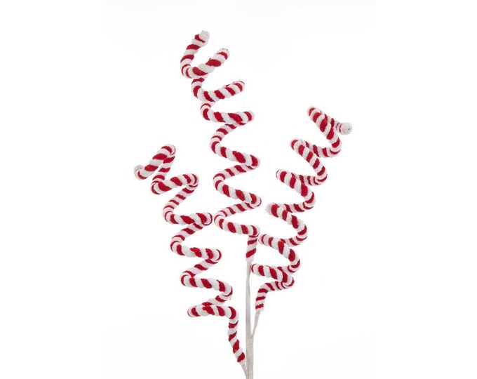 26in Red and White Candy Cane Swirl Pick Etsy