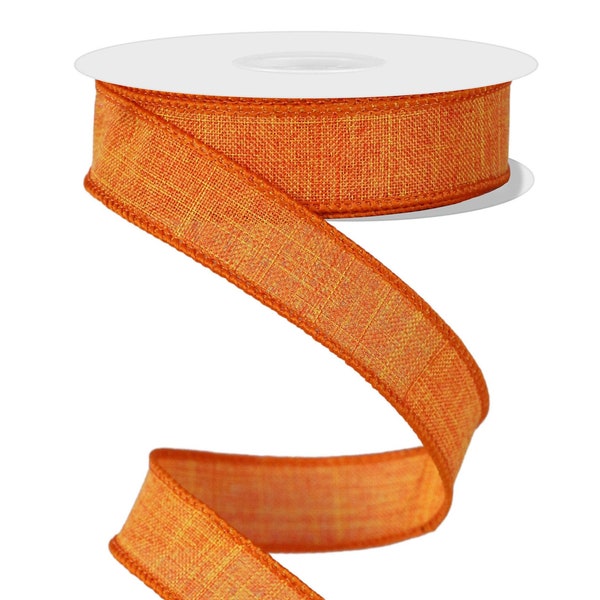 7/8in Royal Burlap Ribbon: Orange (10 Yards)