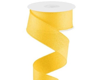 1.5in Cross Royal Ribbon: New Sun Yellow (10 Yards)