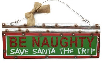 Naughty sign | Etsy