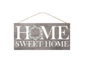 12 quot Wooden Sign Home Sweet Home (Gray)