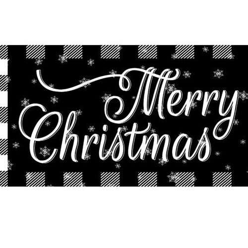 Christmas Wreath Merry Christmas Wreath Black and White - Etsy