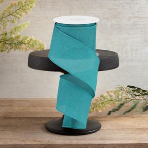 2.5in Royal Burlap Ribbon: Light Teal (10 Yards)