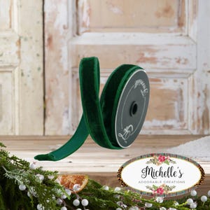 1 inch fluweellint: donker grenen (10 yards)