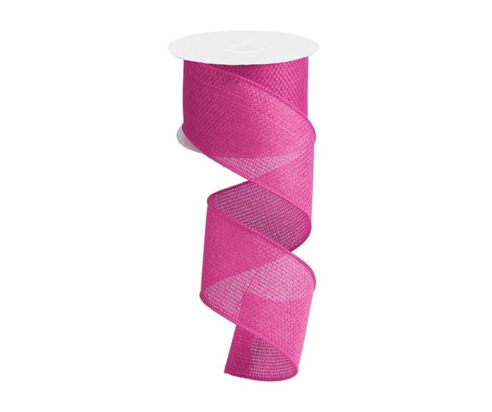 2.5 Royal Faux Burlap Ribbon: Hot Pink (10 Yards) [RG121211] 