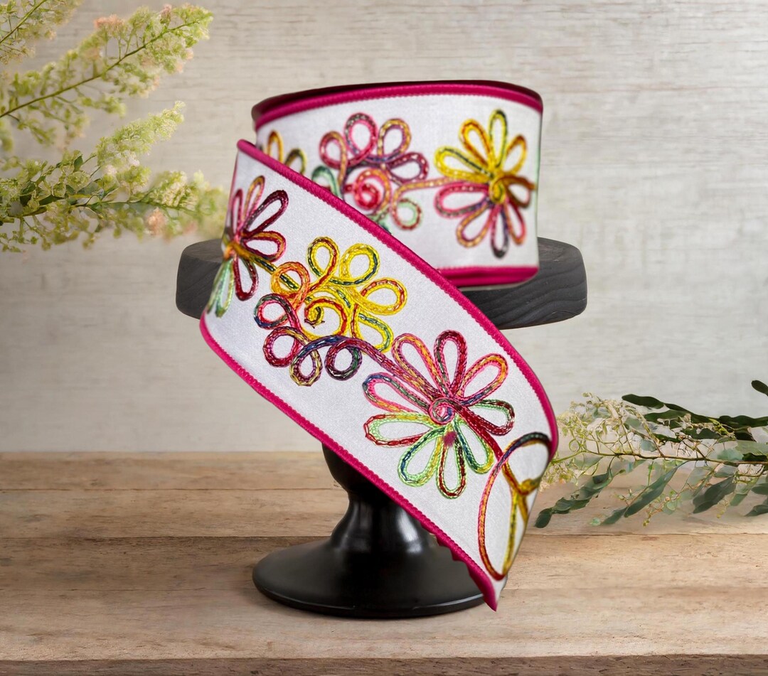 2in Whimsy Hippie Ribbon: Hot Pink (10 Yards) - Etsy