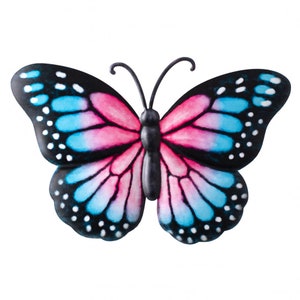 12in Metal Embossed Butterfly: Pink Monarch